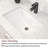 RENIST 14.96" White Ceramic Rectangular Undermount Bathroom Sink with Overflow