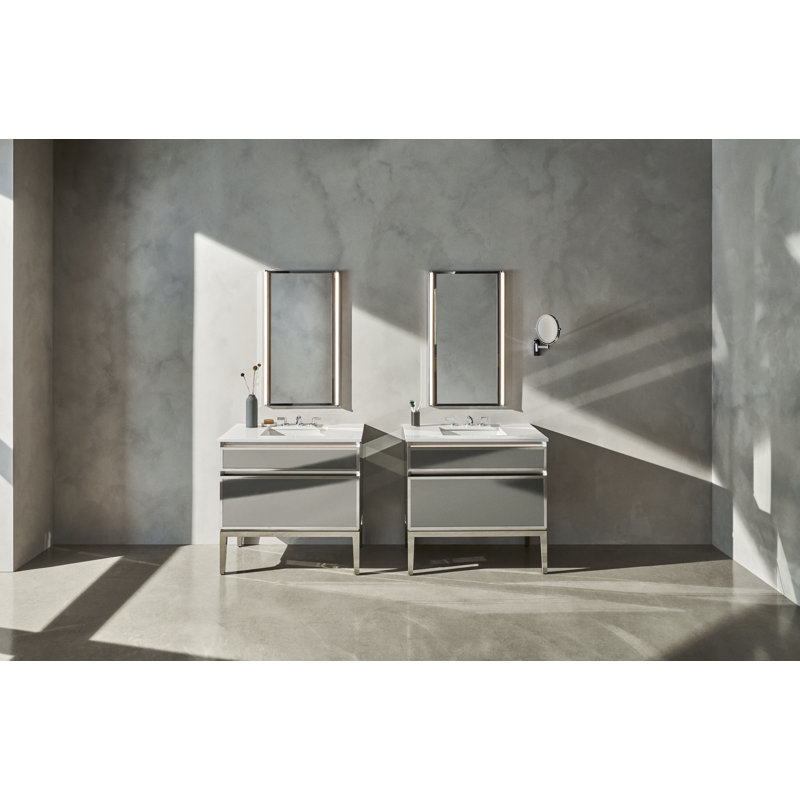 Éclairage pour meuble-lavabo à DEL 36 po Tenor, Chrome, Cannelé