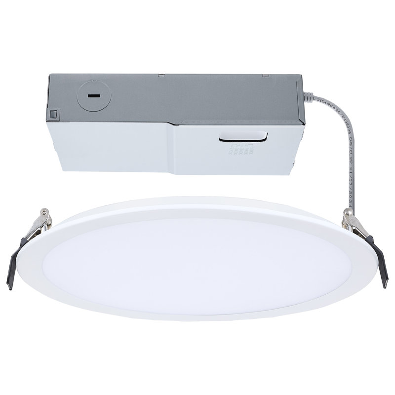 30 Watt 10 Inch LED Direct Wire Downlight Remote Driver CCT Selectable Dual Dimming Flat Face