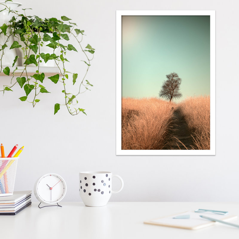 Grass And Path by Jaap Van Den, 15" W x 21" H, White