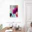 Avery abstrait rose et bleu-106971368