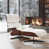 Brown Walnut/White Leather