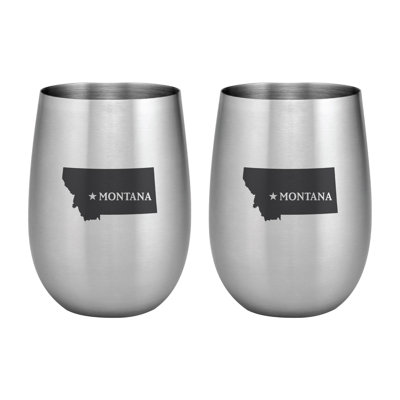 Macey 20oz. Stainless Steel Wine Glass Set