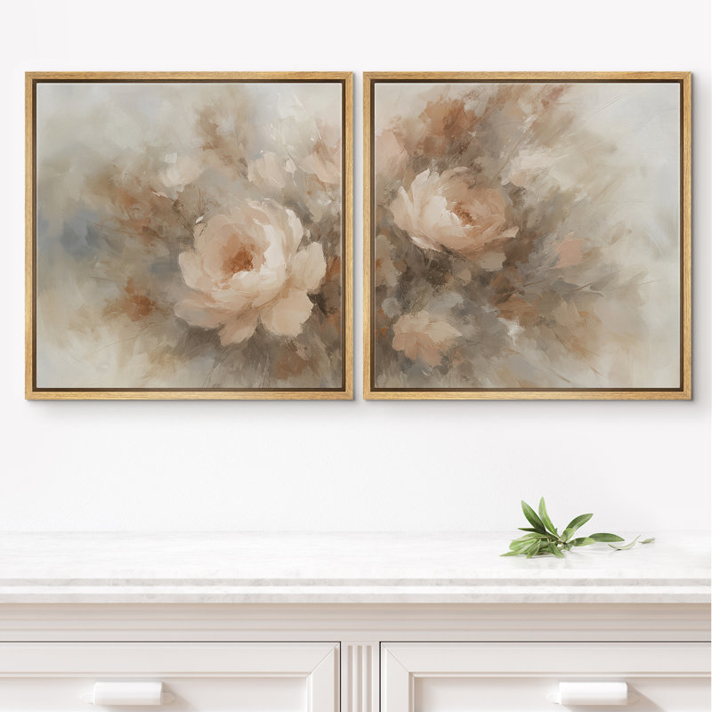 Impression sur toile encadrée romantique romantique, Natural Floater Frame, H 16" x l 16"