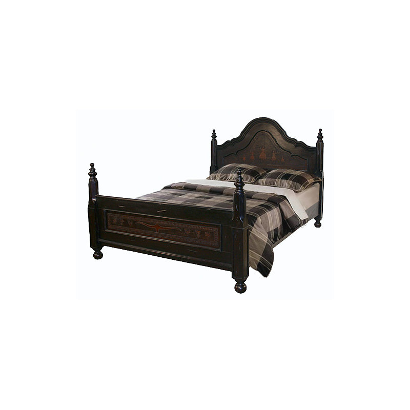Spanish Leather Bed, King