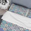 Blue Mega Patchwork Blue Mega Patchwork - Ensemble de housse de couette à motif-1431421024