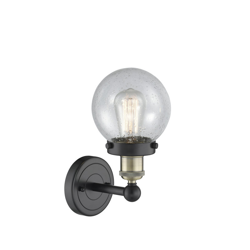 Chickamauga Armed Sconce, Seedy, Black Antique Brass