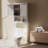 Freestanding Over The Toilet Storage，bathroom storage with Adjustable Shelf-1941227694
