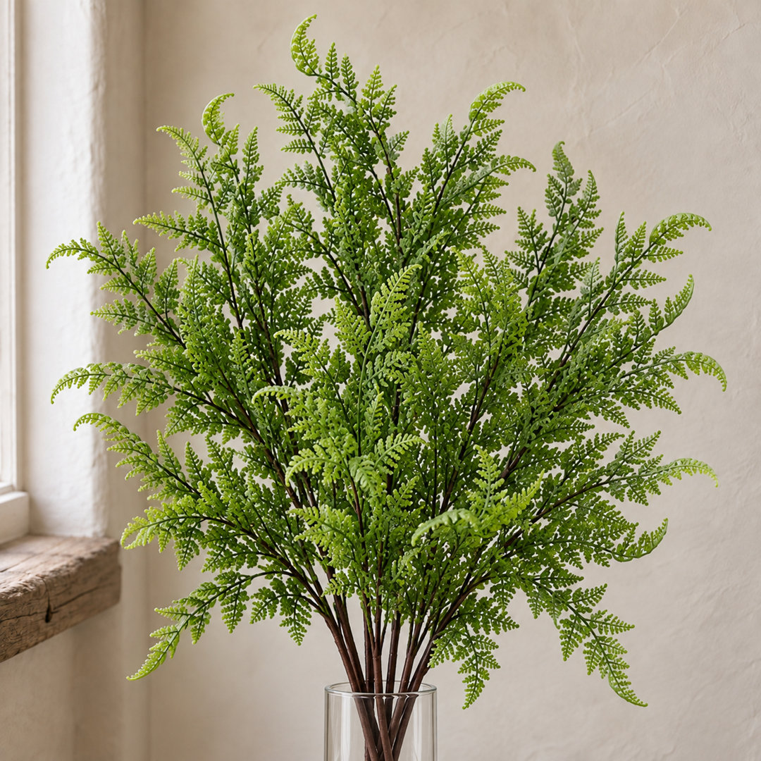 Leaf Southern Wood Fern Bush - 50cm - Dark Green - Artificial Plant - Pack of 6 - Image 3