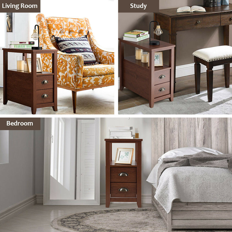 Abdulwadud 2 - Drawer End Table, Brown