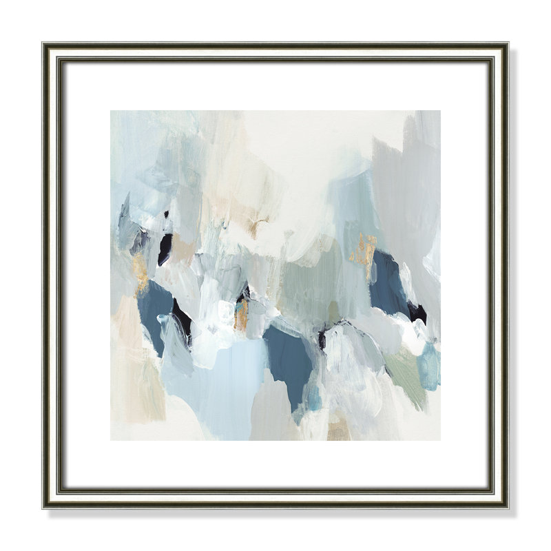 «Little Talks II» par Isabelle Z - reproduction d'art sur toile, H 17,5 po x l 17,5 po, Toile avec cadre photo, Argent