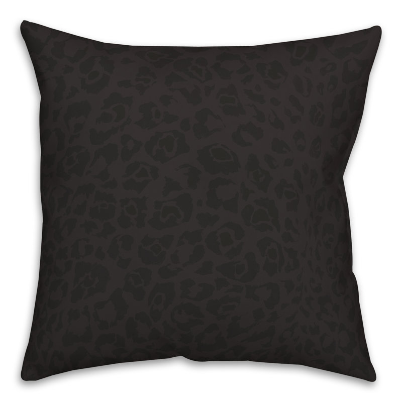  Housse de coussin d'extérieur carré, Noir