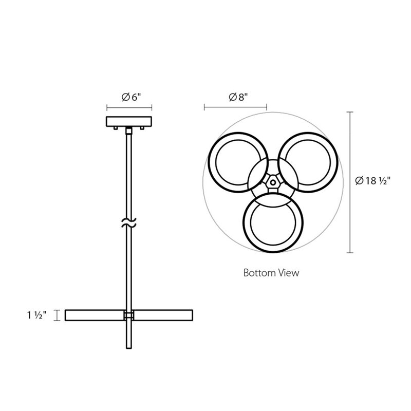 Satin White Light Guide Ring 9-Light LED Sputnik Chandelier