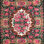 Tapis traditionnel rose / orange / vert Cambarville