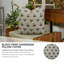 Housses de coussin lombaire à motif de blocs Fab Fabine, lin épais floral (Kirti, blanc)-106059099-106059095