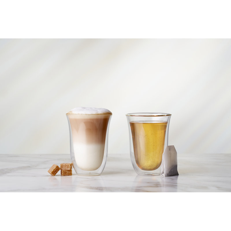 Ensemble de 2 tasses à café en verre borosilicaté à double paroi Galateo Capri Collection Caffe, 2