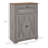 Gray Farmhouse Barn Door Cabinet With Drawer-1964203909