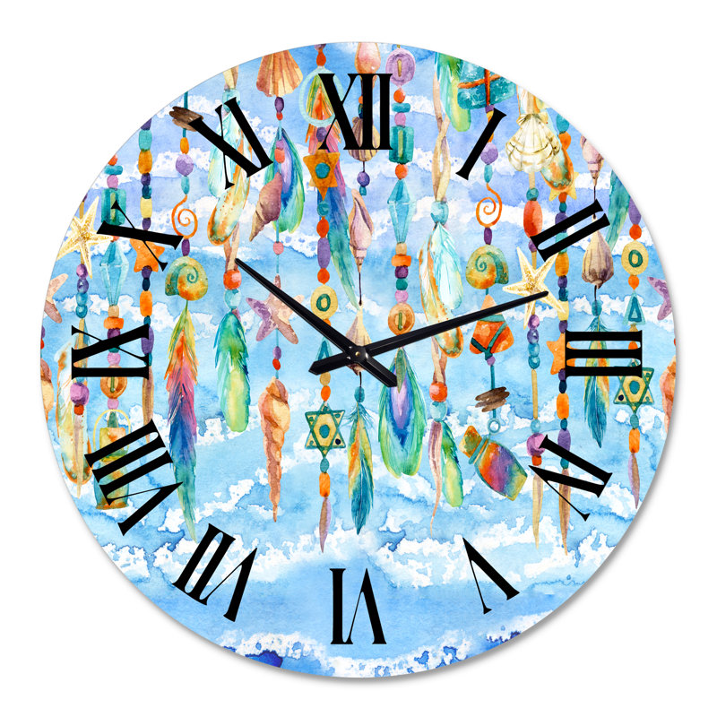 Bijoux de coquillage et de perles - Horloge murale traditionnelle, Grand