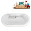 1501.1mm x 701mm Soaking Acrylic Bathtub-350271063