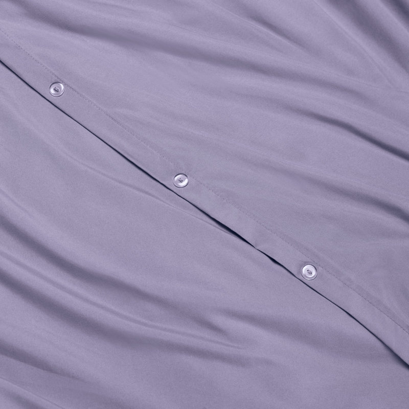 Polyester Duvet Cover, Steel Blue, Cal. King Duvet Cover + 2 Shams