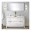 Meuble-lavabo double bleu marine l 60 po x P 20 po, comptoir en quartz blanc, ensemble de robinets en or rose et miroir de 55 po-1547156984-1547156986-1547156869