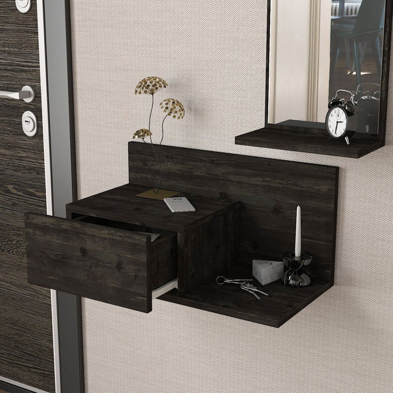 60cm Console Table, Dark Grey