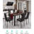 7 - Piece Glass Top Dining Set, Dining Table with 6 Faux Leather Chairs-1546589143-1546589136