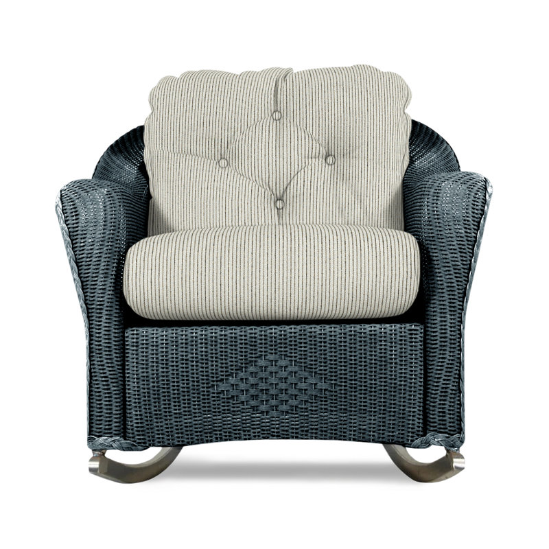 Reflections Outdoor Rocker Chair, Flagship Lapis Sunbrella®, Denim Blue