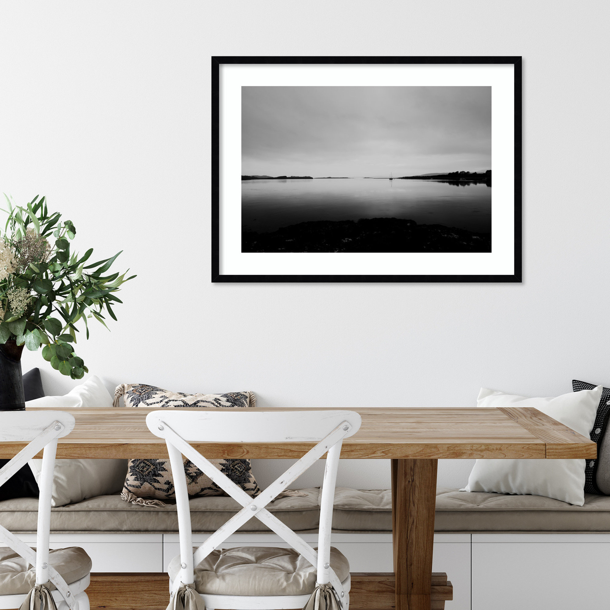Into The Dark Night We Go by Laura Evans, 24" H x 33" W, Black