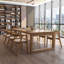 70.87"Modern minimalist natural-colour solid wood rectangular conference table