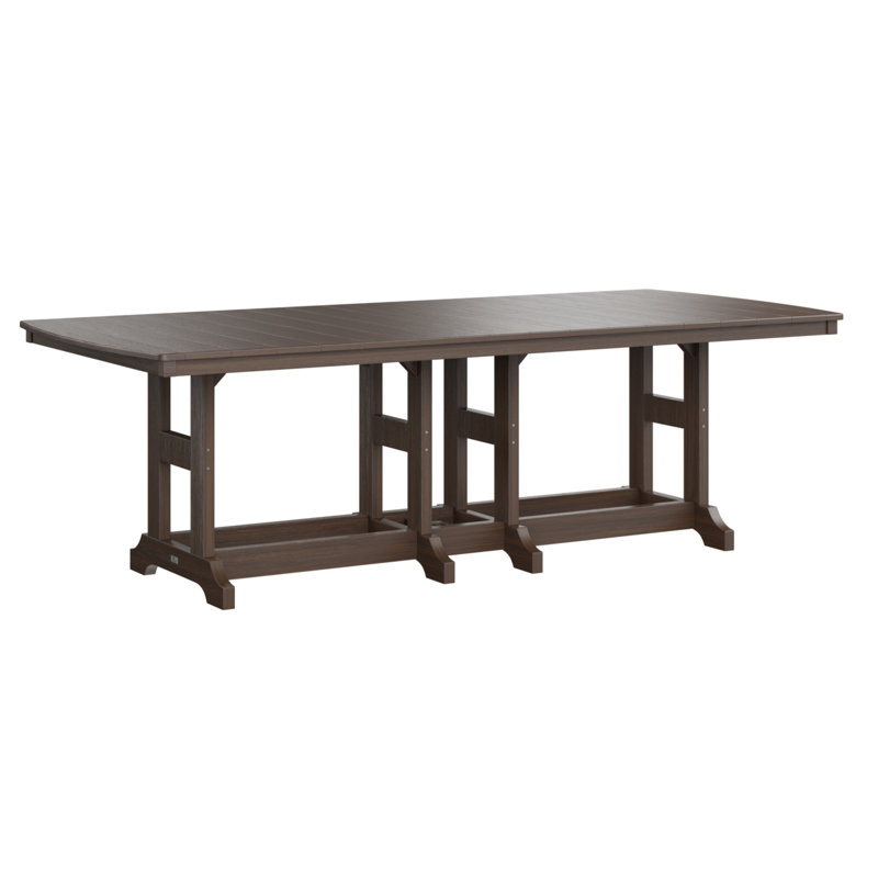 Table de bar rectangulaire 96 po Berlin Gardens Garden Classic, Imbuia, H 39,5 po x l 96 po x P 44 po