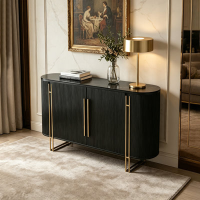 Italian-style oval modern minimalist sideboard
