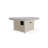 Round Rustic Polymer Fire Table with Propane Shelf-124892589-124892599