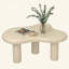 Table basse Cloud, table basse moderne en bois pour le salon, tables d'appoint avec 3 pieds, petites tables de thé pour le balcon, le patio, la chambre à coucher