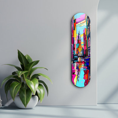 Elegant Decorative Tempered Glass Painting, 7.9 x 31.5 inches | 100% Tempered Glass (Thickness: 0.16 inches) | UV Printed Design, Perfect for Home Décor & Wall Art, Durable and Stylish Addition to Any Room