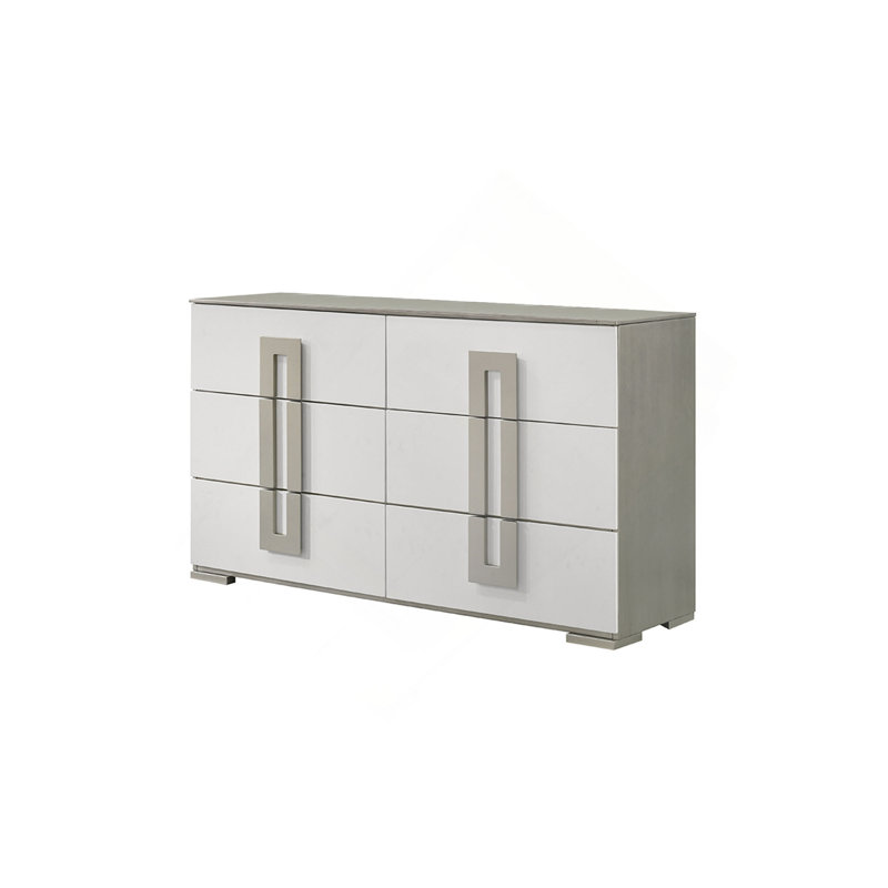 Commode à 6 tiroirs de style contemporain en bois