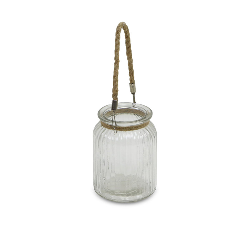 Glass Jar, 5.75" H x 4.25" W x 4.25" D