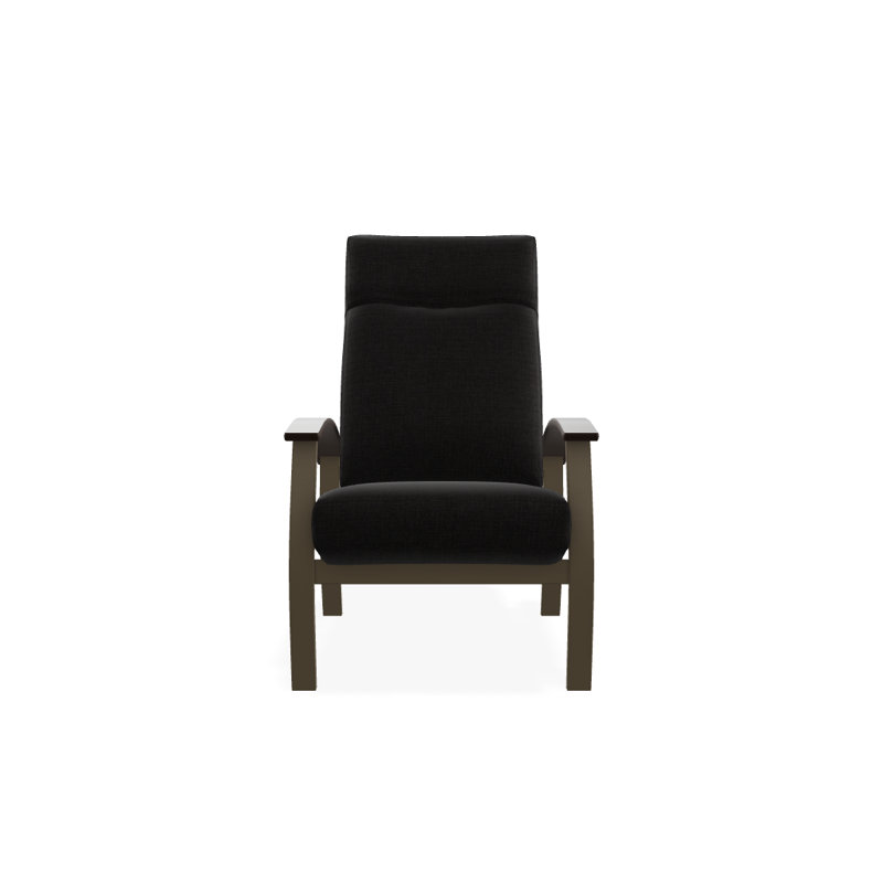 Chaise de patio inclinable avec coussins Askar, Mélange anthracite, Kona P10, Bois de plage texturé