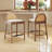 Emington Modern Stools with Rattan Backrests and Wood Frame-1163402653-1163402652