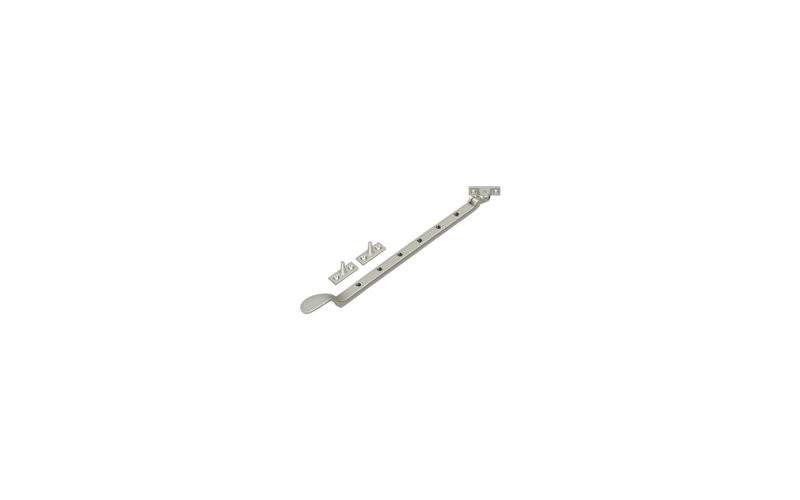 Colonial Casement Stay Adjuster, Brushed Nickel