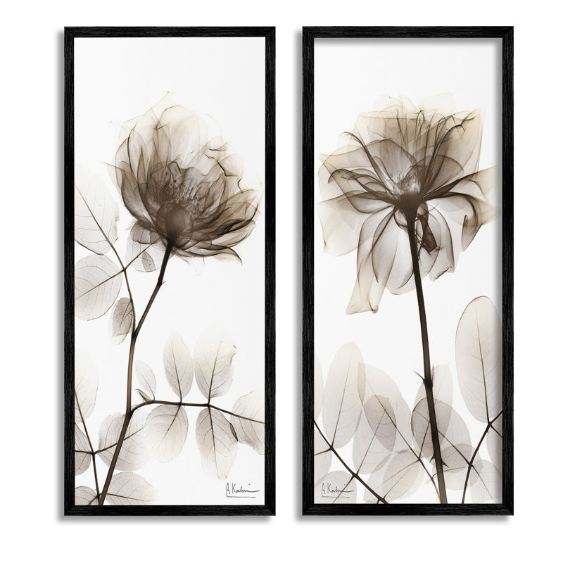 «Natural Modern Blooms Single Photo Frame» par Albert Koetsier, 2 pièces sur toile, Giclée encadrée noir minuit