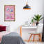 Cadre flottant rose et irisé pour chien tendance, design par LSR Design Studio-227707827-227707855