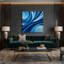 Art mural sur toile dégradé abstrait bleu 16-545948103