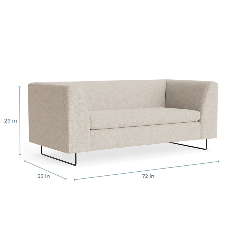 MTO - Bonnie 72" Sofa w/ Black Legs, Sanford Linen