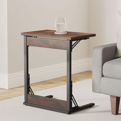Table d'appoint pliable en C polyvalente et compacte