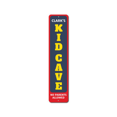 Plaque en aluminium personnalisée Kids Cave