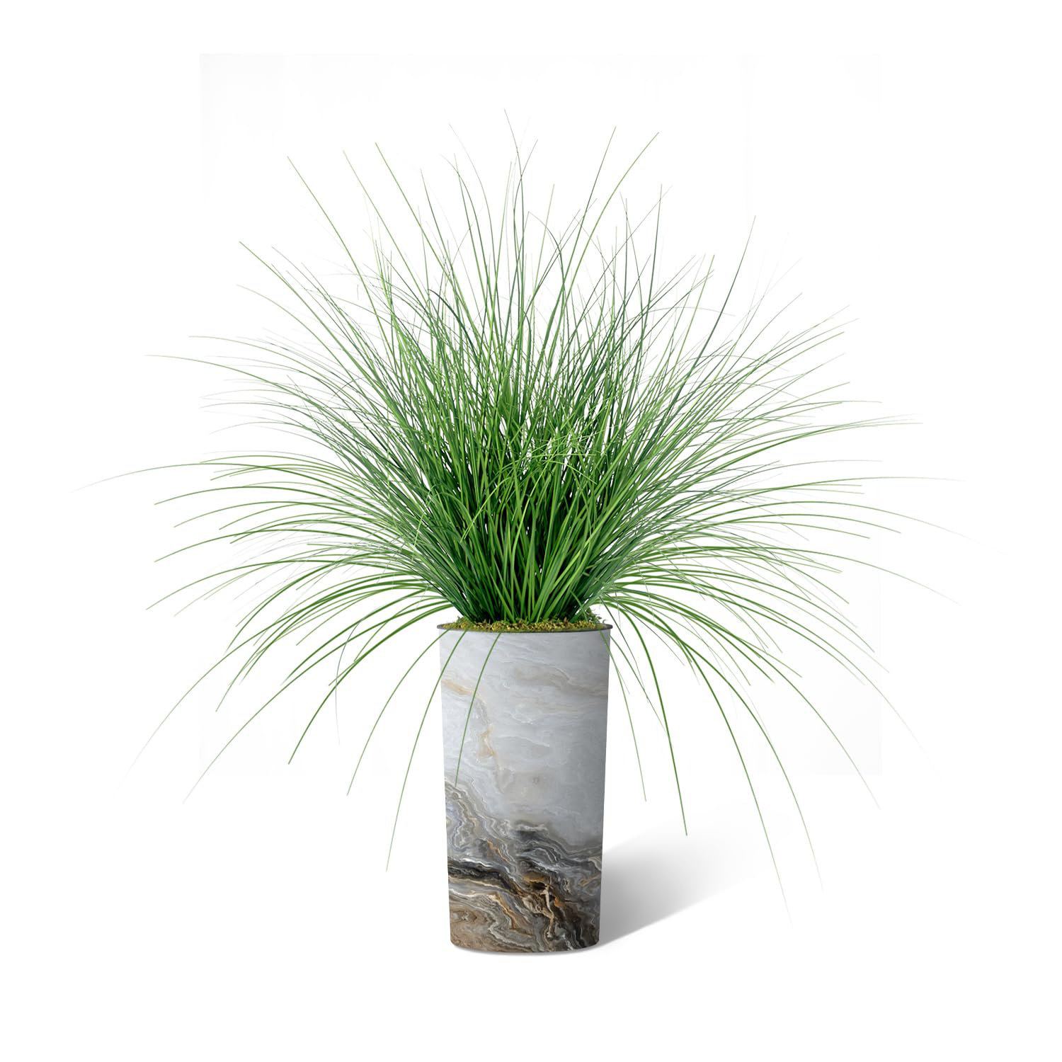 SIGNLEADER Onion Grass Silk Tree Artificial Plants in Modern Outdoor