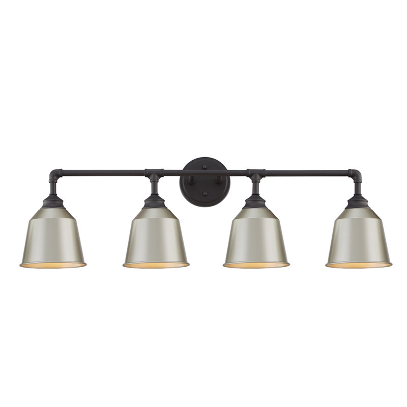 Oconee 4 - Light Vanity Light, Painted Sliver, Burning Gray