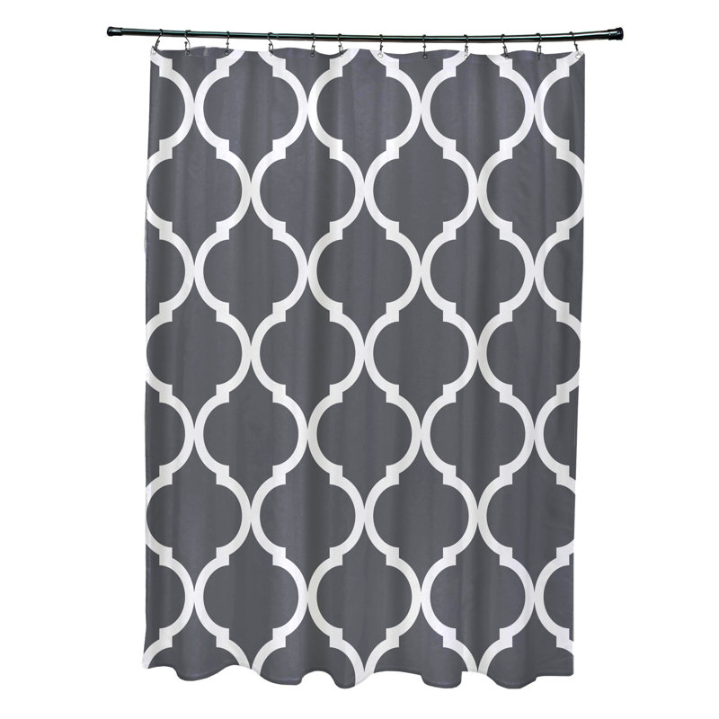 Floral Shower Curtain, Steel