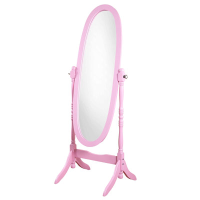 Traditional Queen Anna Style Wood Floor Cheval Mirror Finish
